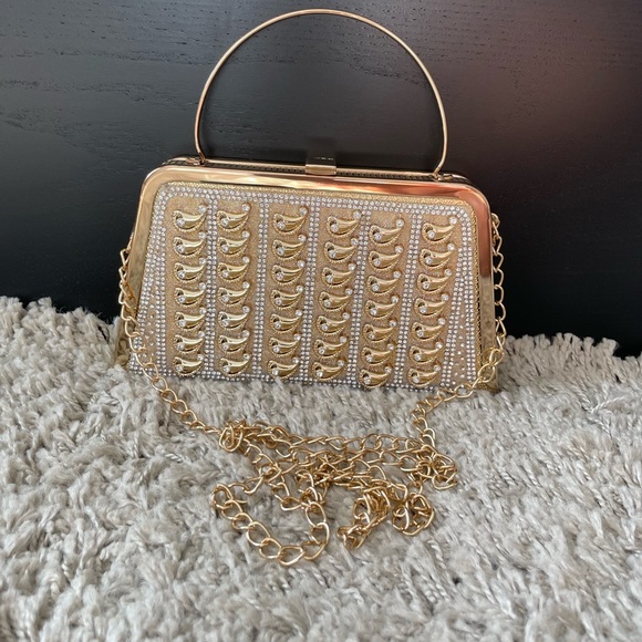 Gold formal 3-way mini bag - Picture 2 of 3